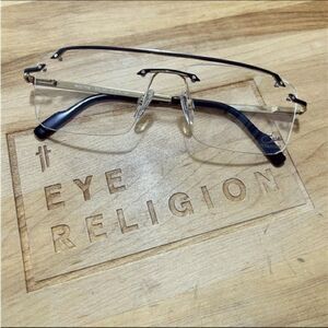 Cazal Black and Gold Men's 7100 Titanium Glasses